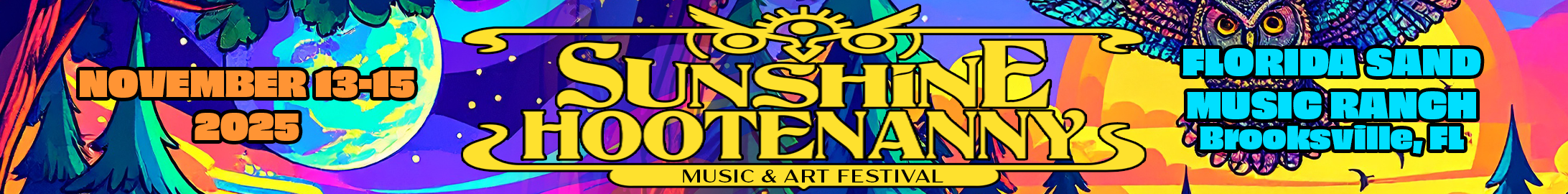SUNSHINE HOOTENANNY 2025 BANNER